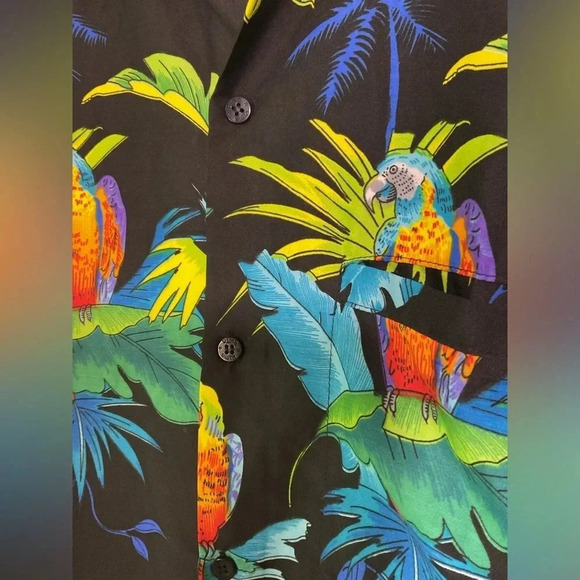 Rima Signature No‑Iron Wrinkle‑Free Beach Shirt – Men’s Size L Tropical Casual - Picture 5 of 7